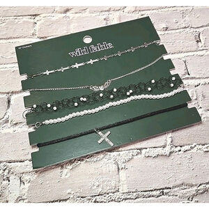 Wild Fable 5 Pc 12" Adjustable Chokers, New In Package, (110)